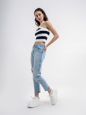 Loft Mom Slim Fit Kadın Pantolon