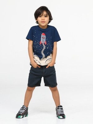 Casabony Rocket Denim Şort + T-Shirt Takım