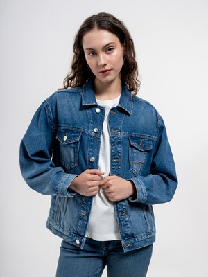 Loft Kadın Regular Fit Denim Ceket %100 Pamuklu M Beden Rahat Kullanım