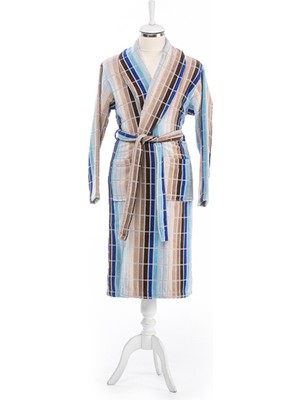 Özdilek Tek Bornoz Şalyaka Kadife-Hawai Line Kahve (L Beden)