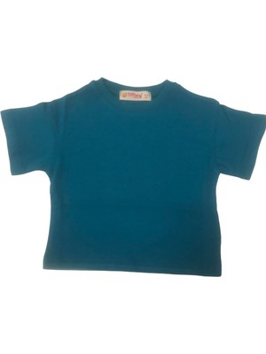 Tiffany Tekstil Tiffany T-Shirt Basic Süprem Turkuaz