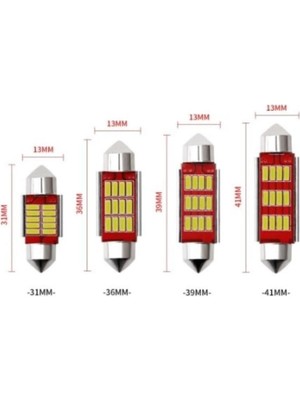 Erlight Sofit LED Canbus C5W Tavan Plaka Ampül 36 mm 2 Adet