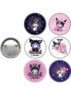 Parti Dükkanım Kuromi Rozeti 6 Adet