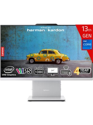 Lenovo Ideacentre Aıo 24IRH9 Intel Core I7 13620H 64GB Ddr5 2tb SSD Intel UHD Graphics Freedos 23.8 IPS Fhd F0HN0056TR-642 Kablosuz Klavye+Mouse Beyaz All In One Bilgisayar