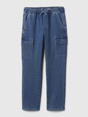 Gap Erkek Çocuk Mavi Jogger Jean Kargo Pantolon