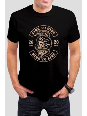 T-35 Kuru Kafa Baskılı Siyah Unisex T-Shirt