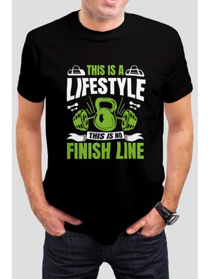 T-35 Gym Baskılı Siyah Unisex T-Shirt