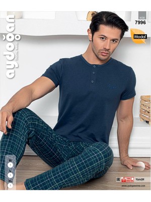 Aydoğan 7996 Erkek Modal Patlı Kısa Kol Pijama Takım