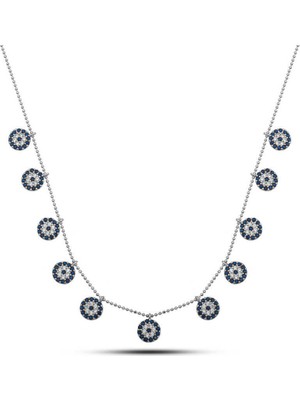 Serra Jewels Gümüş Nazarlı Şans Kadın Kolye