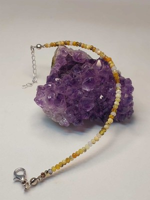 Yaşam Tohumu Opal Taşı Rondela Faset Kesim Dizi 2*2.5mm Bileklik (45452)