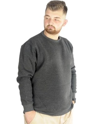 Superxl Erkek Sweatshirt Bisiklet Yaka Basic 20131 Antramelanj