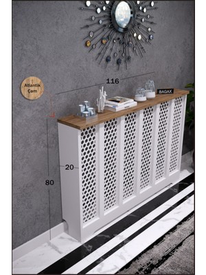 Endless Shopping 116CM Çam Renk Petek Onu Kaplama Dresuar Petek Ustu Raf Kapatma Kalorifer Petek Kapatma Ahsap Dolap