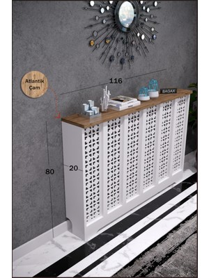 Endless Shopping 116CM Çam Renk Petek Onu Kaplama Dresuar Petek Ustu Raf Kapatma Kalorifer Petek Kapatma Ahsap Dolap