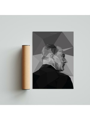 Kaynock M. Kemal Atatürk Poster Tablo 21 x 30CM - Siyah Çerçeveli