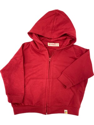 Tiffany Tekstil Tiffany Sweatshirt Kapüşonlu Oversize Theme Kırmızı