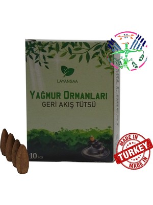 Layansaa Rain Forest - Yağmur Ormanları Geri Akış Backflow Özel Aromalı Tütsü 10 Adet