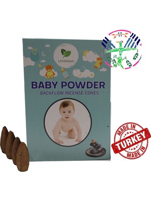 Layansaa Baby Powder - Bebek Pudrası Özel Aromalı Geri Akış Backflow Özel Aromalı Tütsü 10 Adet