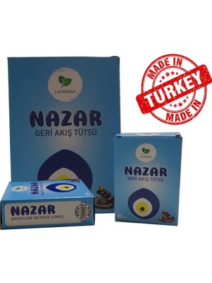 Layansaa Nazar - Özel Aromalı Geri Akış Backflow Özel Aromalı Tütsü 10 Adet