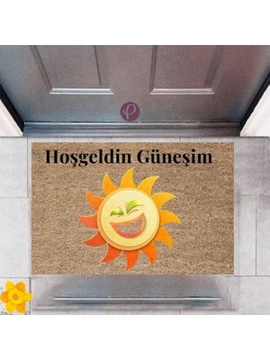 Modfex Kapı Önü Paspası Dekoratif Dijital Baskı Güneş P-2435