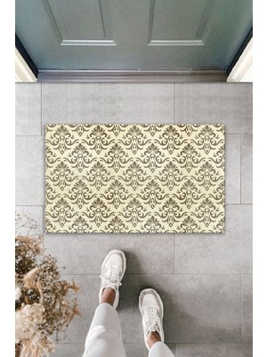 Modexx 3D Baskı Özel Tasarım  Kahve Renk Motif Dış Mekan Paspas