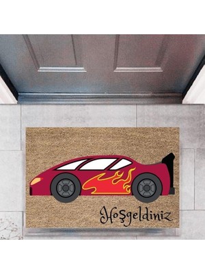 Modfex Kapı Önü Paspası Dekoratif Dijital Baskı Arabalar P-2694