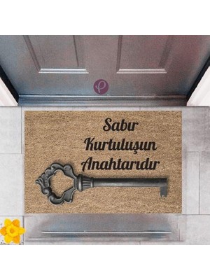 Modfex Kapı Önü Paspası Dekoratif Dijital Baskı Anahtar P-2392