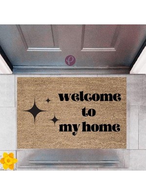 Modfex Kapı Önü Paspası Dekoratif Dijital Baskı Welcome To My Home P-2425
