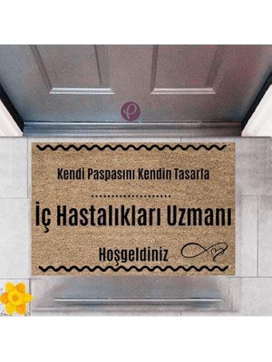 Modfex Kapı Önü Paspası Dekoratif Dijital Baskı Iç Hastalıkları Uzmanı P-2519