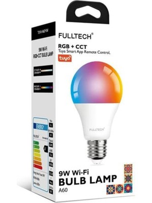 Fulltech Akıllı Rgb LED Lamba Ampul Wifi Tuya Destekli, 800 Lümen Akıllı Kontrol