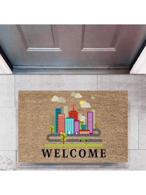 Miraxx Kapı Önü Paspası Dekoratif Dijital Baskı ŞEHIRLERP-2731