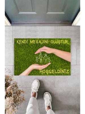 Miraxx Dijital Baskı Kişiye Özel Iç Kapı Dekorasyon Paspas PS11306