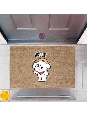 Miraxx Kapı Önü Paspası Dekoratif Dijital Baskı Hello   P-2369