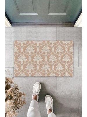 Miraxx Dijital Otantik Motif Pudra Kapı Paspası Dış Mekan Paspas K-3065