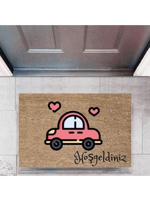 Miraxx Kapı Önü Paspası Dekoratif Dijital Baskı Arabalar P-2703