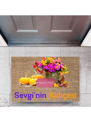 Miraxx Kapı Önü Paspası Dekoratif Dijital Baskı Bahçesi P-2459