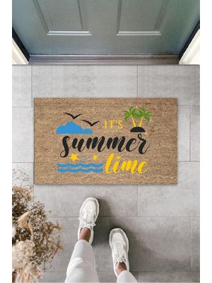 Miraxx Bej Kapı Önü Paspası It's Summer Tıme Desen  K-3281