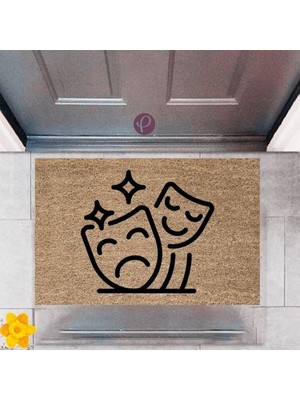 Miraxx Kapı Önü Paspası Dekoratif Dijital Baskı Tiyatro P-2387