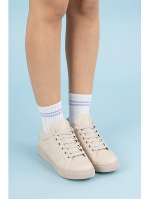 Getcho Linz Kadın Ekru Günlük Spor Ayakkabı