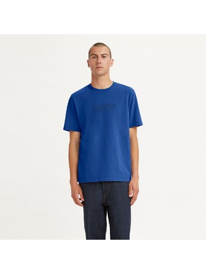 Levi's Bisiklet Yaka Relaxed Fit Kısa Kollu Mavi Erkek T-Shirt A2082-0156