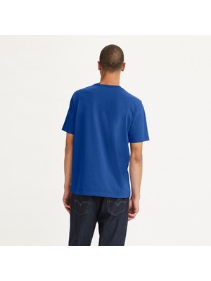 Levi's Bisiklet Yaka Relaxed Fit Kısa Kollu Mavi Erkek T-Shirt A2082-0156