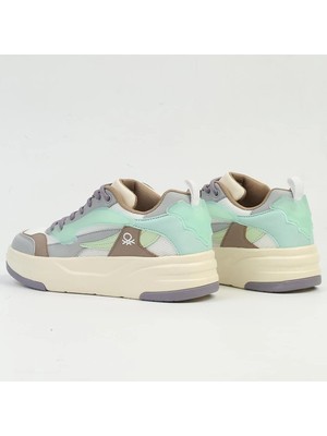 Benetton Kadın Beyaz - Lila Sneaker