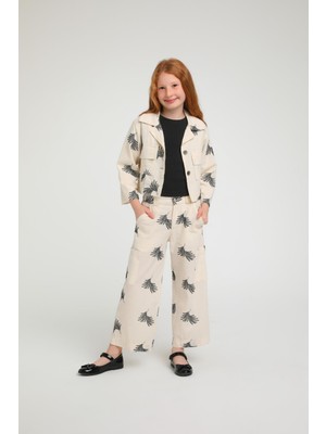 Escabel 3'lü Cep Detay Kız Çocuk Ceketli Takım