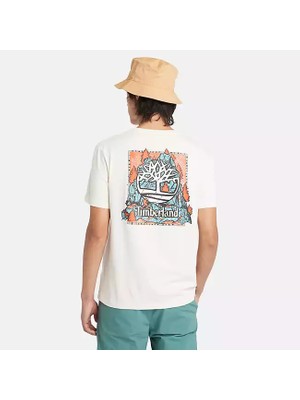 Timberland Back Graphic Short Sleeve Tee Erkek Beyaz Tshirt TB0A5UDYCM91