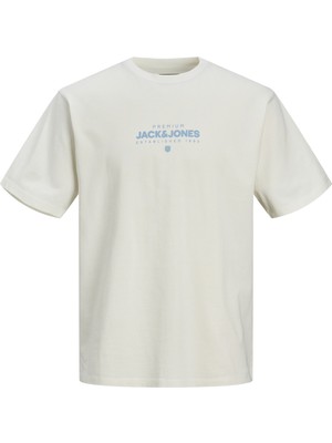 Jack & Jones Jprbluhuxı Ss Tee Erkek Bej Tshirt 12251105-06