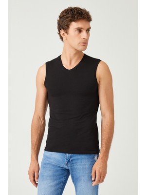 Fsm1453  Erkek V.yaka Kolsuz Üst Elestanlı