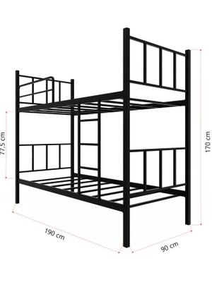 Niron 90 x 190 cm Sağlamlaştırılmış Ayrılabilir Ranza