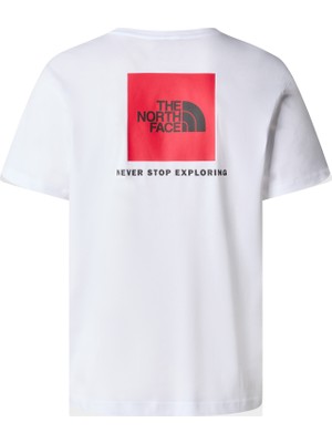 The North Face M S/s Box Nse Tee Erkek Beyaz Tshirt NF0A87NPFN41