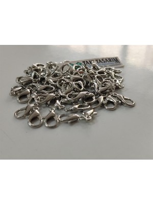 Takı Klips 502 No Papağan Armut Kolye Bileklik Kilidi Klipsi (Nikel-50 Adet)