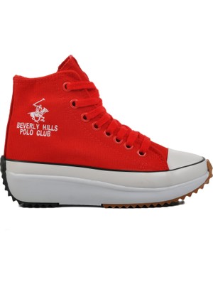 Beverly Hills Polo Club PO-30100 Kırmızı Unisex Hi Sneaker