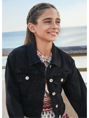 Mayoral Örgü Desen Kız Çocuk Kot Ceket